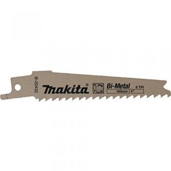 Makita B-20432 - Hoja sierra de sable para madera con clavo 100 mm eSPecial herramientas a bateria, Multicolor