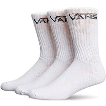 Vans Calcetines Classic Crew 3 Pares Blanco - 42,5/47, Blanco