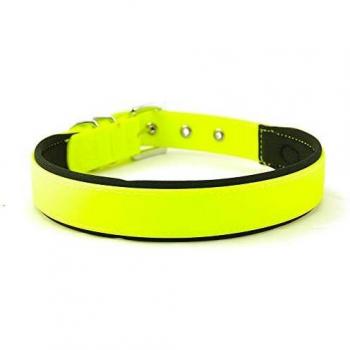 Collar y correa para perro Nobby Pet Cover PVC amarillo M/L 45-55cm