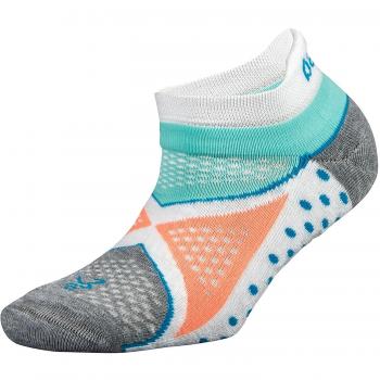Balega Enduro V de Tech No de Show Sock, Unisex, Enduro V-Tech No-Show, White/Aqua, Small