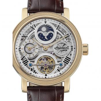 Reloj Hombre Ingersoll 1892 I12402 - Reloj analógico, mecanismo automático, caja de acero inoxidable, esfera negra con detalles plateados, resistente al agua hasta 50 metros, correa de piel genuina