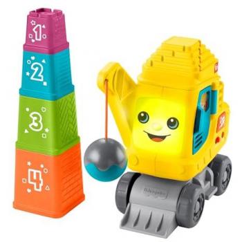Grúa de Juguete Fisher-Price Cuenta y Apila con Luces y Sonidos para Aprender a Contar, Bebé +9 Meses