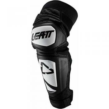 Leatt Rodilleras EXT Junior Blanco-Negro, rodilleras y espinilleras para motocross, diseñadas específicamente para niños, en color blanco y negro, de un tamaño