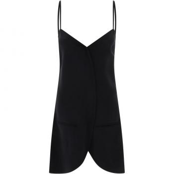 Courregès Women's Ellipse Sleeveless Mini Dress in Black, Size 36