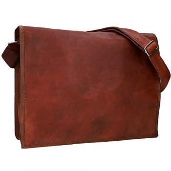 Gusti Maletín de Cuero MAX Cartera 15,6 portafolios Hombre marrón Cuero