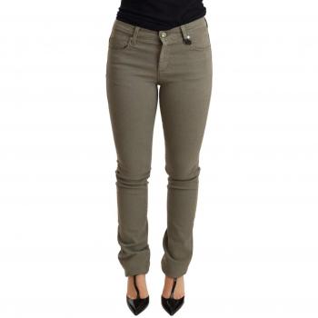 Ermanno Scervino Green Low Waist Skinny Slim Trouser Cotton Jeans - W26