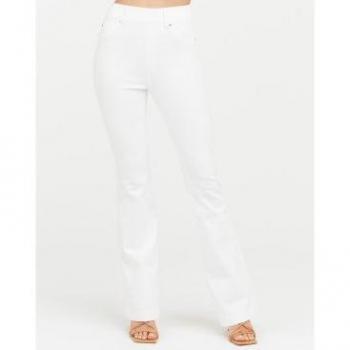 SPANX Women's Bell Bottom Shaping Denim Leggings White