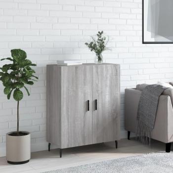 Aparador de madera de ingeniería 69,5x34x90 cm en color gris Sonoma, mueble de almacenaje para salón, buffet, armario auxiliar y armario de almacenamiento