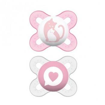 Sucette Anatómica de Silicona Decorativa 0-6 Meses - Pack de 2