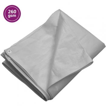 Lona HDPE gris 260 g/m² 3x5 m