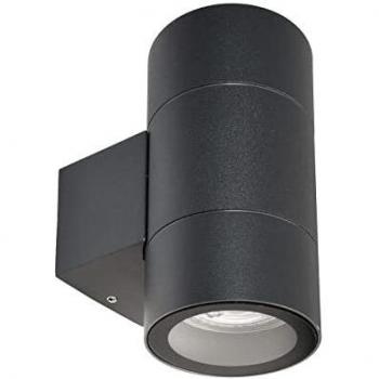 Aplique de Pared Exterior Achernar 2 Luces Up/Down Gris Negro IP65 GU10