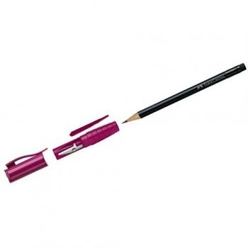 Lápiz Perfect Pencil III brombeer, B, goma de borrar disponible, Negro