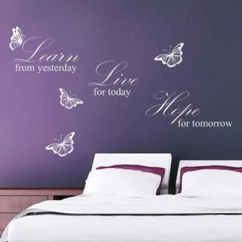 Walplus WS3024W Decorador para interior Live Learn Hope