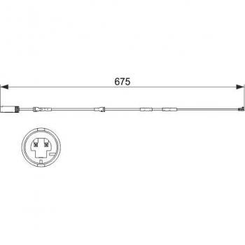 Sensor de desgaste de pastillas de freno BOSCH 1 987 473 516, indicador de desgaste, compatible con sistemas de frenos, fácil instalación, alta precisión en la medición del desgaste