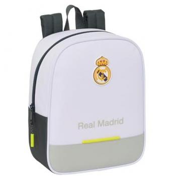 Mochila Infantil Real Madrid Equipación 25/26 Adaptable a Carro, Ideal para Guardería, Cómoda y Resistente, 22x10x27 cm