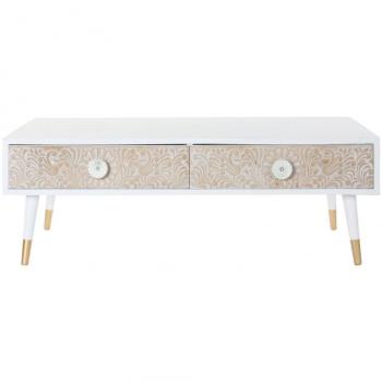Mueble de TV DKD Home Decor Blanco Abeto Marrón claro (120 x 65 x 42 cm)