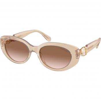 Swarovski Sk6002 Sunglasses, Color: 103413 Donna Geometrica Beige, Female, Brown, Size: 53 MM