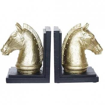 Sujetalibros DKD Home Decor Caballo de Resina Multicolor (15 x 11 x 17.5 cm) (2 pcs)