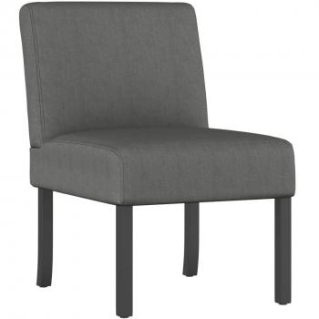Dark Grey Fabric Slipper Chair