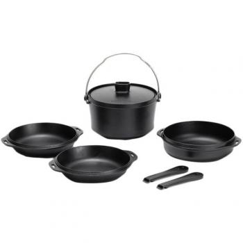 Snow Peak Cast Iron Combo Dutch Oven Cooker, One Size