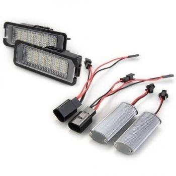 TOOGOO(R) 1.44W 18LED 3528SMD Lmpara Placa Matrcula Luz Blanco para Coche VW Golf5 Golf6