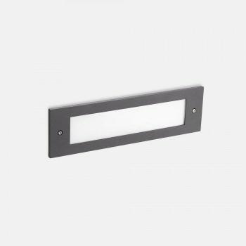Micenas Aplique Jardín Empotrable Cristal Gris Oscuro 8,5 cm LEDS·C4