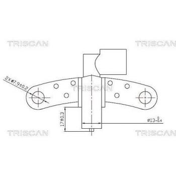Sensor de cigüeñal TRISCAN 8855 25102 para DACIA y RENAULT
