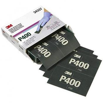 Papel de Lija Flexible 3M Hookit P400, 140 mm x 171 mm