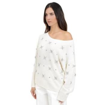 PINKO Women's White Round-Neck Knit Top - Size S