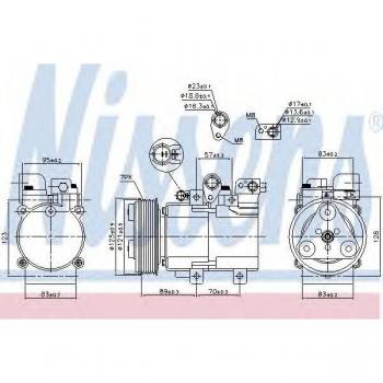 Compresor de aire acondicionado NISSENS 890182, tipo: compresor, características: compatible con varios modelos de vehículos, diseño eficiente para un rendimiento óptimo del sistema de climatización, fabricado con materiales de alta calidad para gara