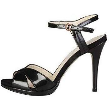 Made in Italia Women's Black High Heel Sandals with Adjustable Ankle Strap - Size 8 US