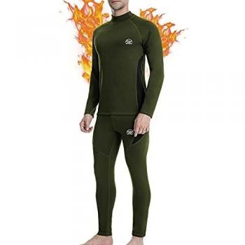 MEETWEE Ropa Interior térmica Hombre, Conjuntos térmicos, Camiseta Térmica Hombres Manga Larga Pantalones Largos para Esquí, Montaña, Ciclismo, Fitness