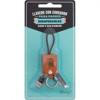 Llavero con cargador para móvil Mr. Wonderful: Papá vale para todo