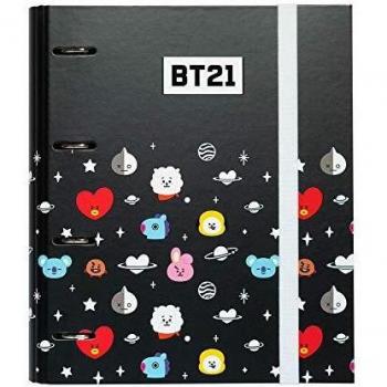 ERIK - Carpeta 4 anillas troquelada premium BT21, A4