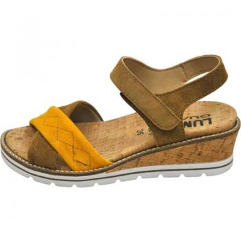 Zapatos para plantillas Lumel modelo mujer color marrón y sandalias bio reciclables para plantillas Lumel 1230-10 1013 tan-1045-1013