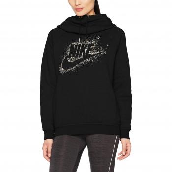 Nike W Nsw rally Metalic, sudadera para mujer, mujer, W Nsw Rally  Metalic, Black/Black, M
