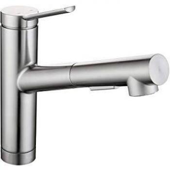 CREA Grifo de Cocina, Grifo Fregadero extraible, Cocina Monomando Grifería con 2 Modos de Rociado, Grifo Mezclador Acero Inoxidable de 120 ° Giratorio para Cocina o Baño