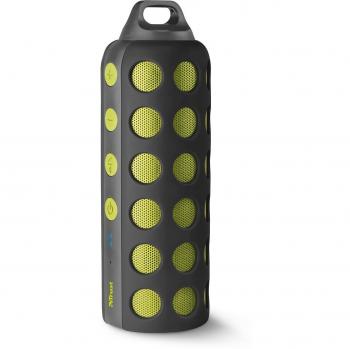 Trust Urban Ambus - Altavoz portátil con Bluetooth para exteriores, resistente al agua IPX5, negro y amarillo