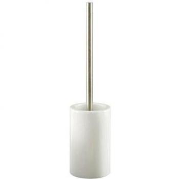 Zeller 18662 - Escobillero, 10 x 43 cm, cerámica, color blanco