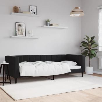 Cama de día sofá cama terciopelo negro 80x200 cm Vidaxl