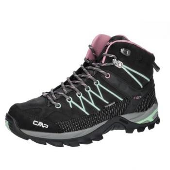 Botas de senderismo CMP Rigel Mid Waterproof mujer, color negro y violeta, talla 36