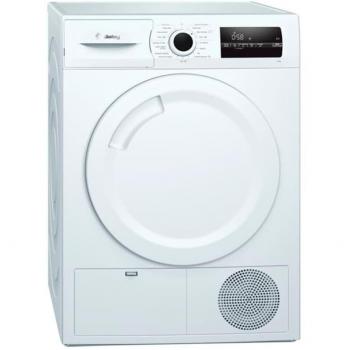 Secadora de Condensación Balay 3SC386B con Bomba de Calor, Carga Frontal, Capacidad 8 kg, Clase Energética B, Color Blanco