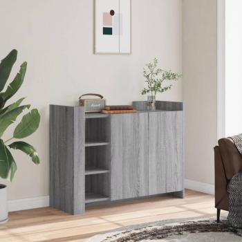 Armario de madera multicapa gris Sonoma 100x35x75 cm
