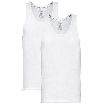 Calvin Klein Depósito de 2 p Camiseta sin Mangas, Blanco
