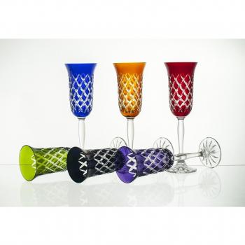 Cryst aljulia 9136 Copas de champán, cristal, 150 ml, 7 x 7 x 23 cm, 6 unidades