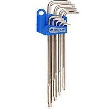 Juego de 9 Llaves Torx Largas Extra con Estuche - T10 a T50 - KING TONY 20319PR
