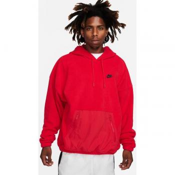 Nike Men's Club Fleece Polar Hoodie Red/Black XL