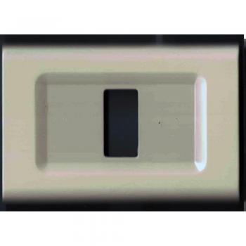 Placas de ABS Serie Magic Elite Bticino Compatibles Color Copriprese Blanco Opaco - 5 Foros