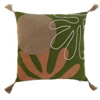 Cojín Home ESPRIT Verde Boho 45 x 5 x 45 cm