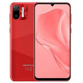 4G Teléfono Móvil Libres, Ulefone Note 6P, 8.5mm Ultradelgado Dual SIM Smartphone, Pantalla HD+ 6.1'', Ranura para 3 Tarjetas, Android 11 Go,2GB+32GB,Cámara 8MP + 5MP, Desbloqueo Facial GPS Rojo
